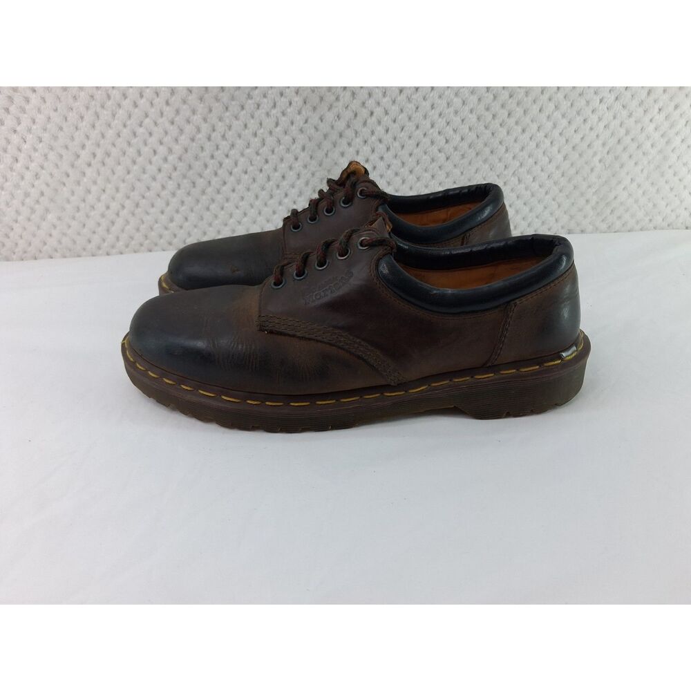 Dr Martens Casual Shoes Dark Brown Leather 5 Eye Lace Up Men's 9 Women's 11 VTG